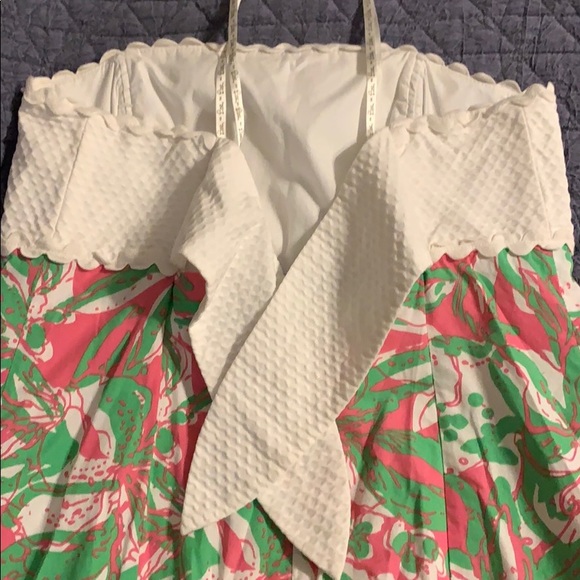 Lily Pulitzer strapless dress, size 8 - Picture 3 of 4